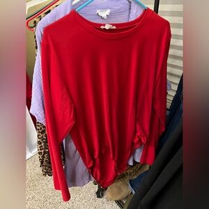 Red Long Sleeve Bodysuit